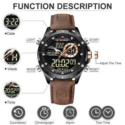 LED Quartz Sport Men Watches