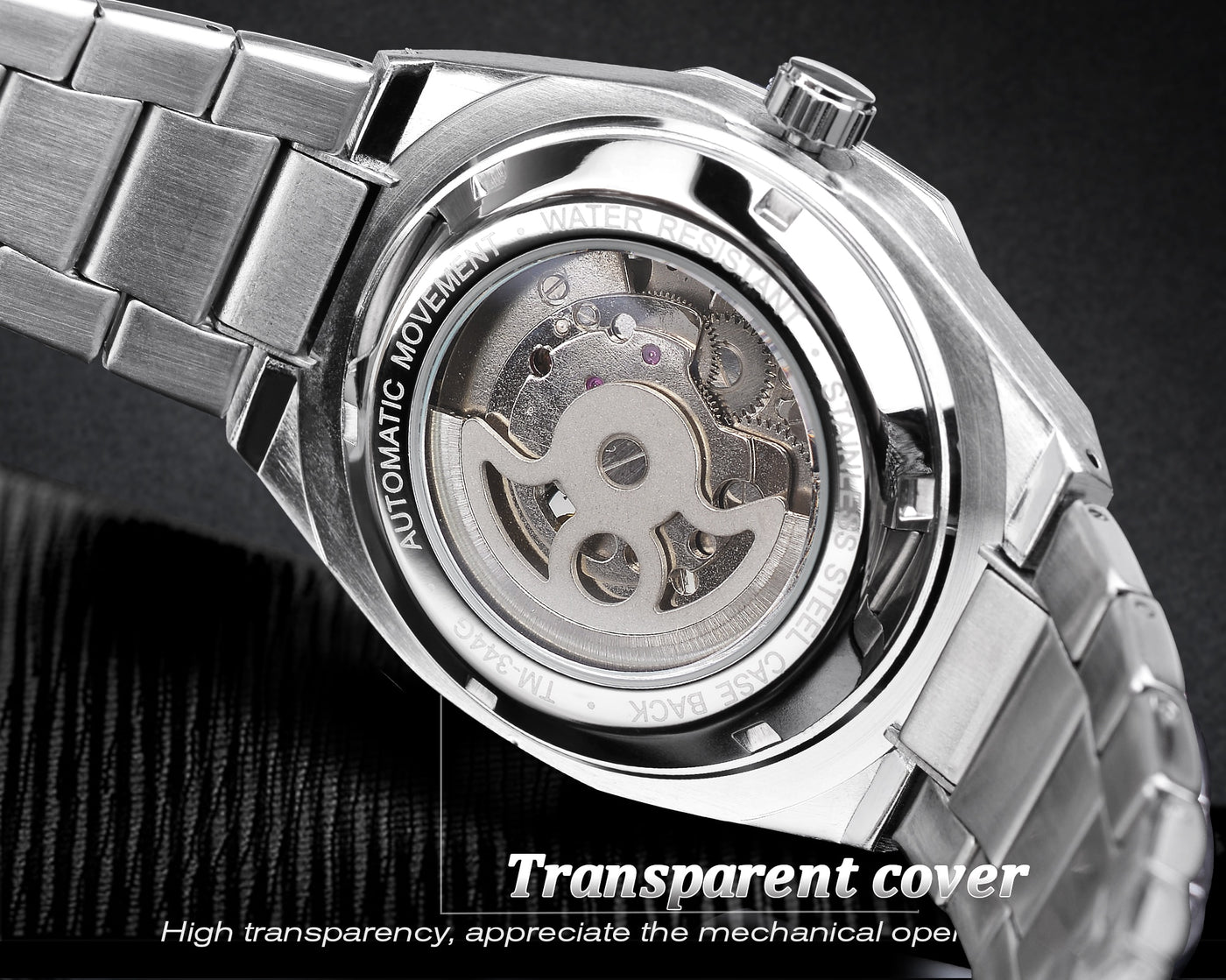 3D Diamond Skeleton Hollow Mens Watches