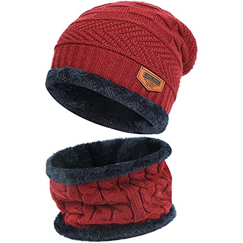 Thick Beanie Winter Wool Neck Scarf