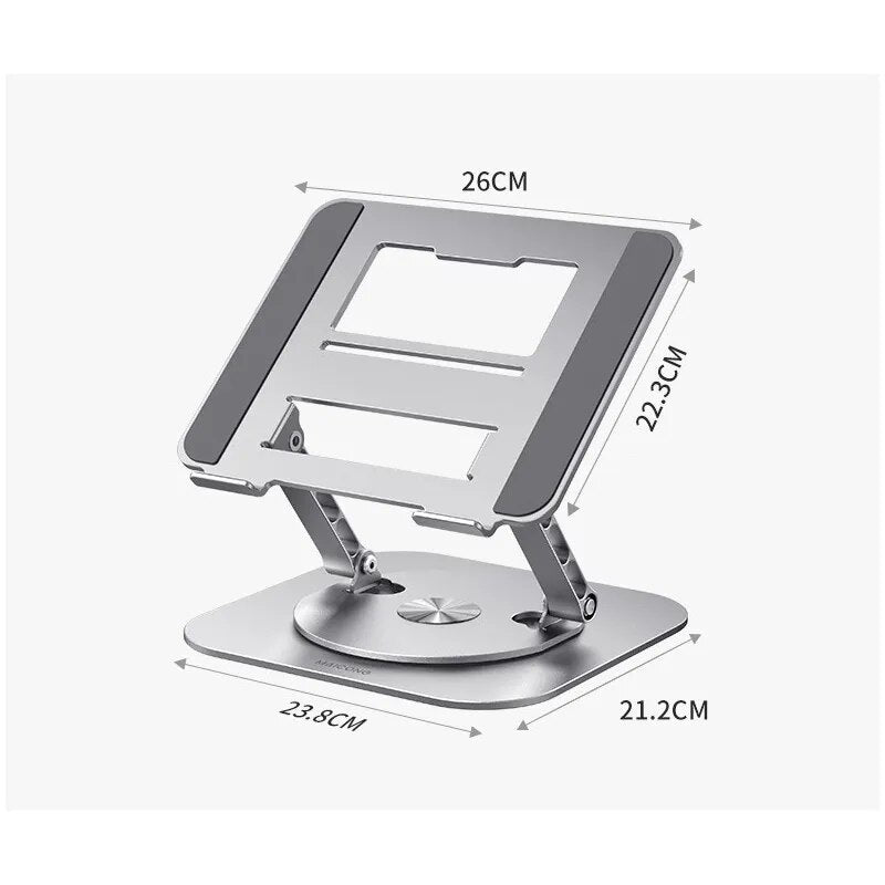 Foldable Laptop Stand Aluminum 360° Rotatable Notebook Holder Liftable Stand For 9.7-17.3 Inch Laptop Tablet Computer Support