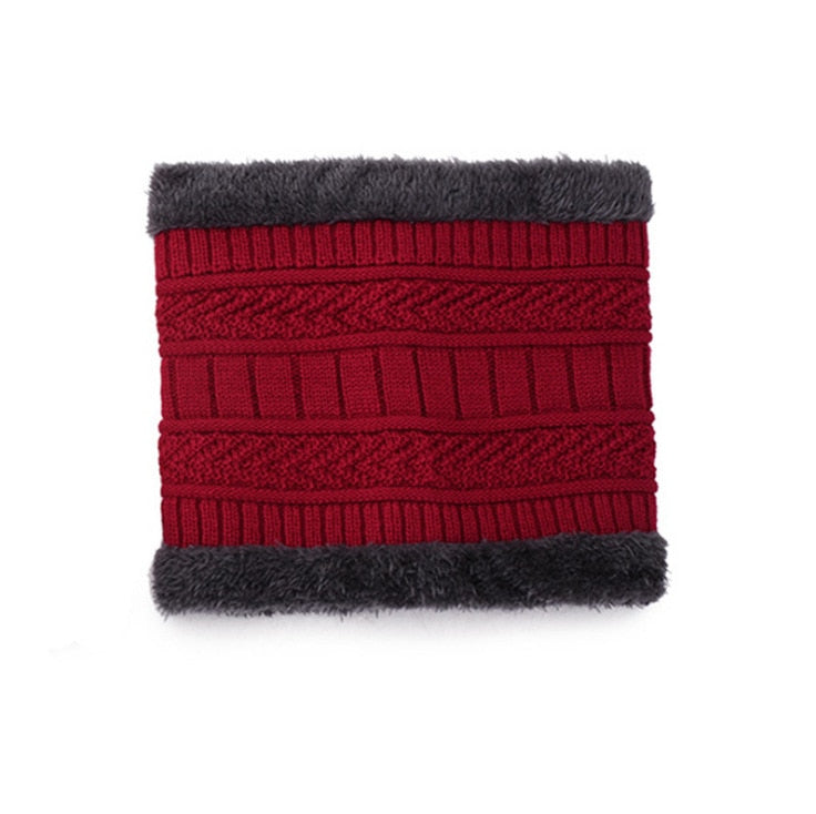 Thick Beanie Winter Wool Neck Scarf